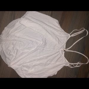 Free people white strappy tank top size L